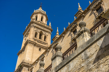 Fototapeta na wymiar Bell tower, Cathedral (Santa Iglesia Catedral - Museo Catedralicio), Jaen, Andalucia, Spain