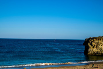 Fototapeta na wymiar Atlantic oceam, coastal landscape of Algarve, Portugal