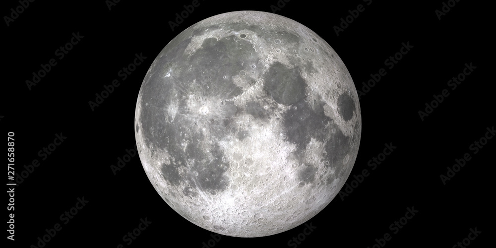 Wall mural moon full black background