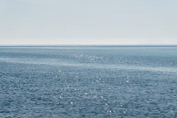 Aegean sea in morning mist.