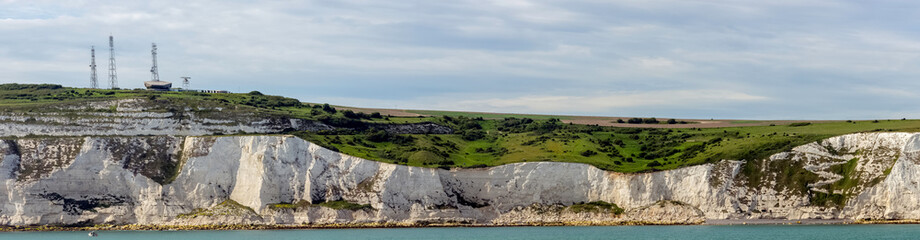 Fototapeta na wymiar White cliffs of England in Dover, United Kingdom