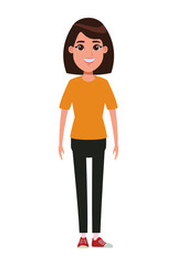 Fototapeta premium young woman avatar cartoon character