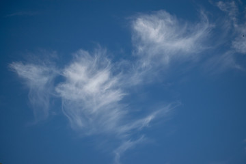 White clouds in the blue sky texture and background