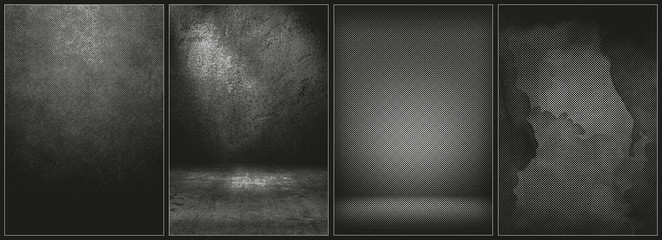 Halftone background vector textures