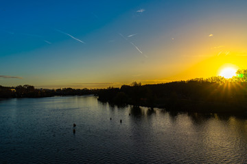 Pont Neuf at sunset in Toulouse, France.