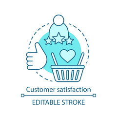 Customer satisfaction concept icon