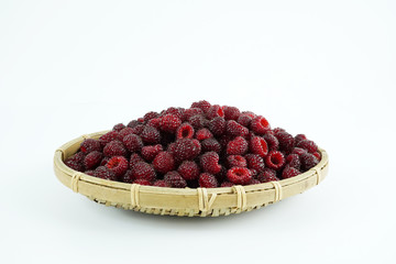 Fresh raspberry, Delicious raspberry isolated on color background