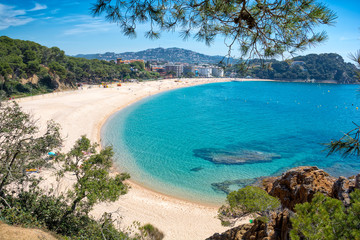 Fanals Beach in Lloret de Mar, Costa Brava of Catalonia, Spain