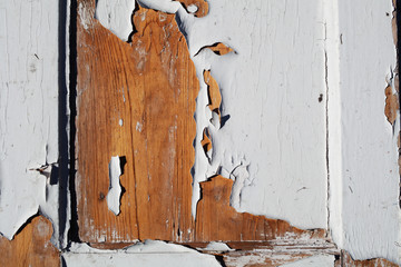 Door with old white paint