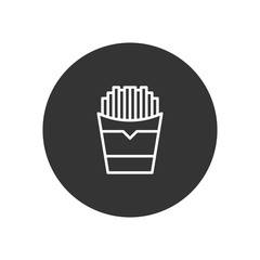 Fries vector icon in modern style for web site and mobile app
