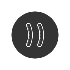 Sausage vector icon in modern style for web site and mobile app