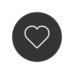 Heart vector icon in modern style for web site and mobile app