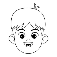 boy face avatar profile picture black and white