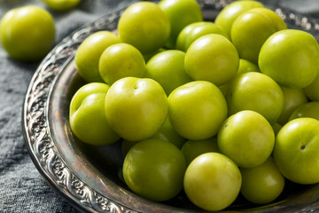Raw Green Organic Sour Plums