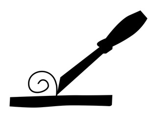 silhouette of chisel