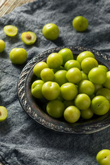 Raw Green Organic Sour Plums