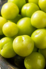 Raw Green Organic Sour Plums