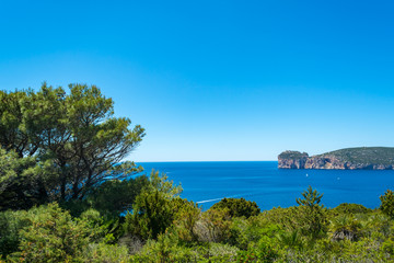 Landscape of the coast of Capo Caccia, in Sardinia