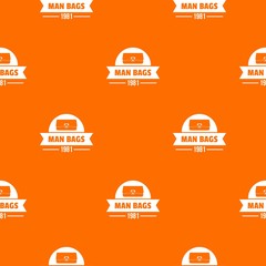 Fototapeta premium Man bags pattern vector orange for any web design best