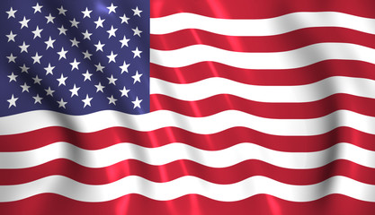 Obraz premium US flag waving symbole of USA