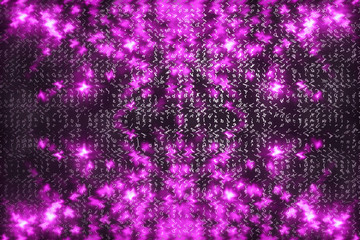 Pink matrix digital background. Abstract cyberspace concept. Characters fall down. Matrix from symbols stream. Virtual reality design. Complex algorithm data hacking. Pink digital sparks.