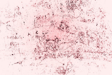 Vintage pink background. Rough painted wall of fiesta color. Imperfect plane of rosy colored. Uneven old decorative toned backdrop of rouge tint. Texture of pink hue. Ornamental stony surface.