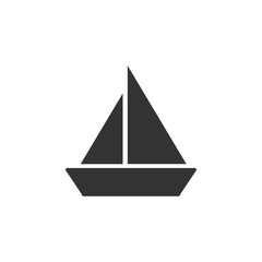 Boat, sail, sailing, ship, yacht icon. Vector illustration, flat design.