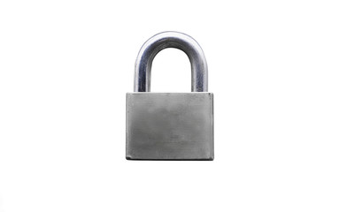 silver Lock on white background