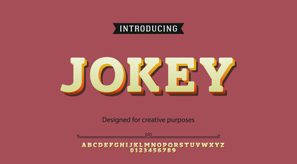 Jokey typeface.For labels and different type designs