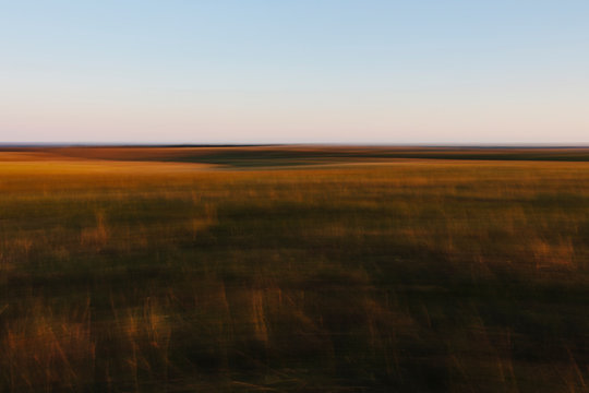 Abstract Of Tallgrass Prairie Preserve Landscape At Dusk,Joseph H. Williams Tallgrass Prairie Preserve