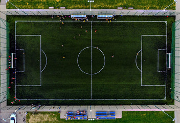 soccer football field - obrazy, fototapety, plakaty