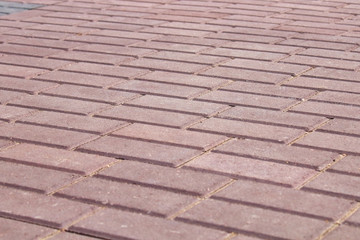 pavement tiles in the park area of the city
