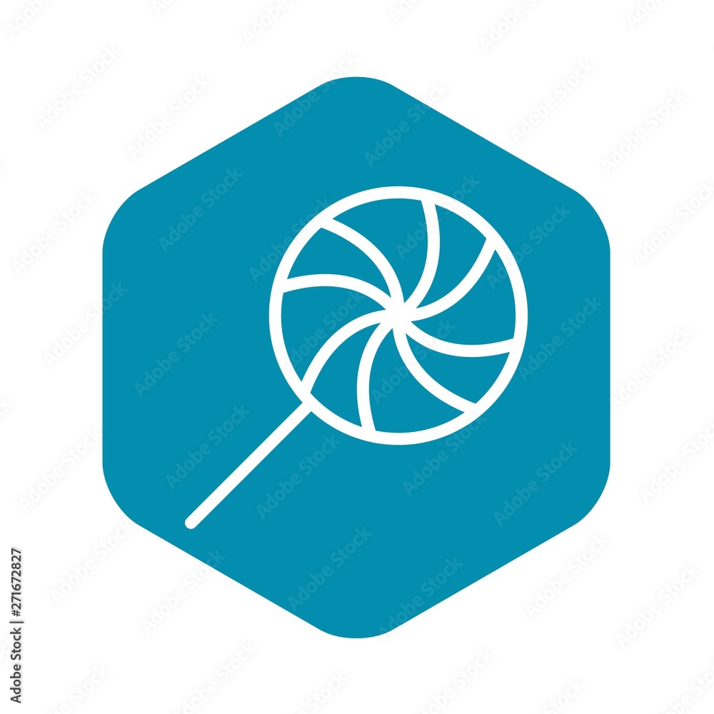 Poster swirl lollipop xmas icon. outline swirl lollipop xmas vector icon for web design isolated on black b