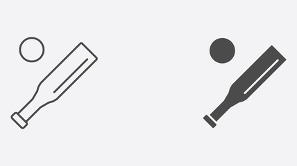 Cricket vector icon sign symbol