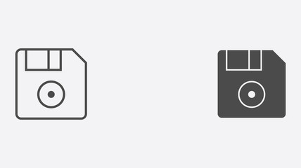 Floppy disk vector icon sign symbol