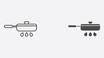 Frying pan vector icon sign symbol