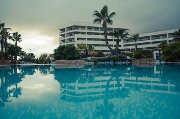swimming pool in hotel