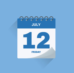 Day calendar with date July 12.