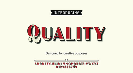 Quality typeface.For labels and different type designs