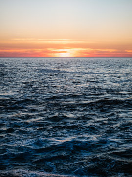 Calm and peaceful sunset by the sea