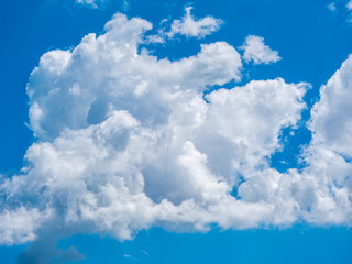 Image of blue sky abstract and fluffy white cloud during the daytime
