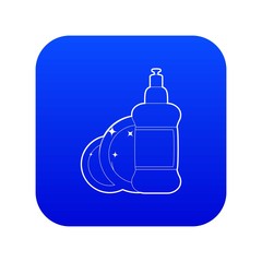 Dischwashing liquid icon blue vector isolated on white background