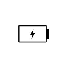 Battery charge vector icon. Energy symbol.