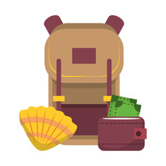 Summer travel and vacations cartoons