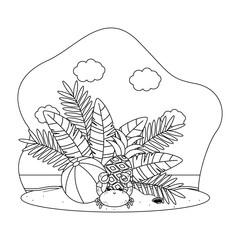 Summer and vacation icon set design