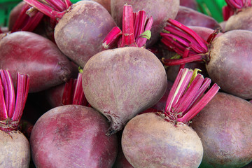  Fresh young beets on the market