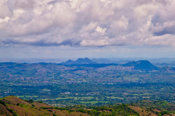 Peninsula de Azuero visto desde el Cerro Canajagua ne Dirección a Santiago.. Junio 2019
