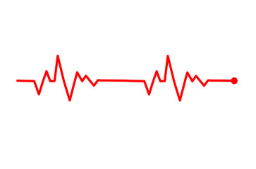 Heart beat line Vector illustration