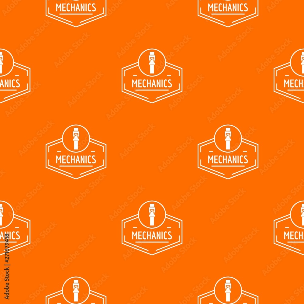 Poster gear mechanic pattern vector orange for any web design best