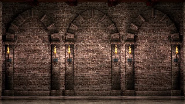 Wall with arches 4K